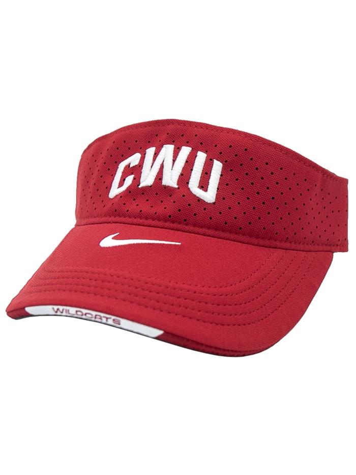 red nike visor hat