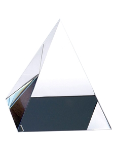 Crystal Pyramid Paperweight Award (Customizable)