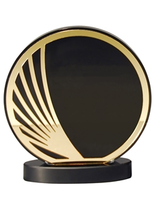 Black and Gold Circle Award (Customizable)