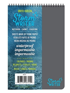 Onyx Green Storm Writer Top Spiral Notebook