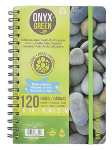 Onyx Green Stone Paper Spiral Notebooks