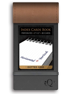 iQ Pro Index Cards Book Dotted Grid Notebook