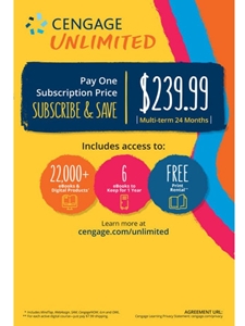 (EBOOK) CENGAGE UNLIMITED-ACCESS (24 MONTHS) ALTERNATE TO ALL CENGAGE TITLES