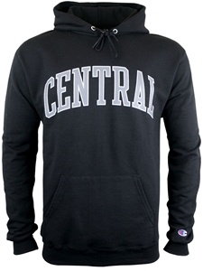 Central Black Hooded Sweatshirt
