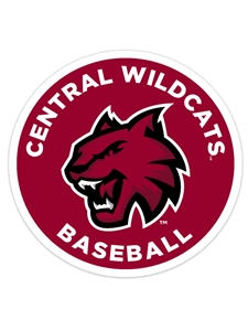 Central Wildcats Car Magnet Baseball