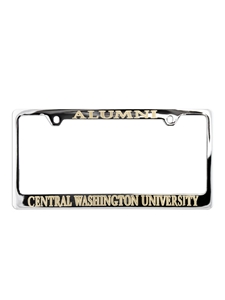 CWU Alumni Chrome License Plate Frame