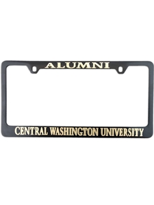 CWU Alumni Black Metal License Plate Frame