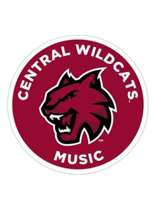 Central Wildcats Car Magnet Music