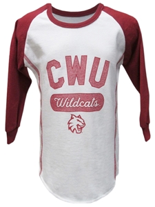 CWU Toddler Girls Baseball Tshirt
