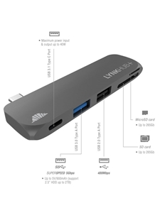 IntelliArmor LynkHub+ 4-in-1 USB-C Hub
