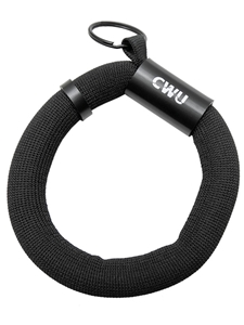 CWU Black Floating Wrist Keychain