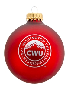 CWU Crimson Holiday Ornament
