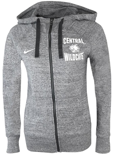 Nike Ladies Gray Central Wildcats Full Zip