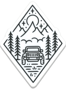 Outdoor Jeep Scene Decal