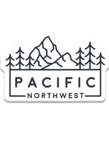 PNW Trees and Mountains Decal
