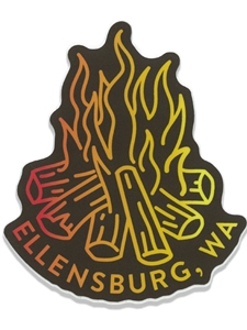 Ellensburg WA Campfire Decal