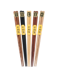 Wood Hex-Shaped Chopsticks Set