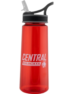 Central Crimson Flip Straw Water Bottle