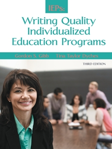 IA:EDSE 431/531:IEPS: WRITING QUALITY INDIVIDUALIZED EDUCATION PROGRAMS