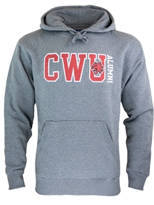 CWU Alumni Graphite Hood Sweatshirt