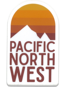 Pacific Northwest Orange Mountains Decal