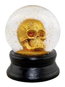 Precious Gold Skull Snowglobe -- Small