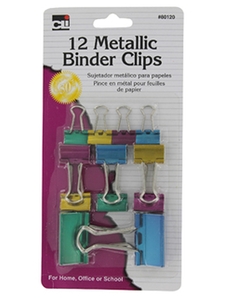 Metallic Binder Clips 12pk