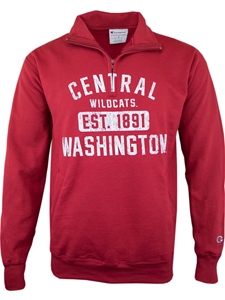 CWU Crimson 1/4 Zip Sweatshirt