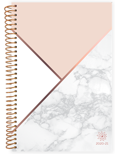 2020-21 Color Block Marble Planner