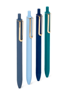 Assorted Blues Retractable Gel Luxe Pens Set