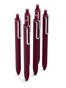 Wine Retractable Gel Luxe 6 Pen Set