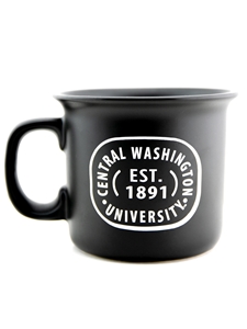 Central Washington Black Ceramic Mug
