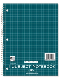 1 Subject Quad Ruled Notebook