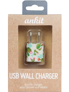 Emoji USB Wall Charger Teal