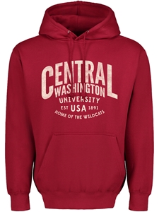 CWU Crimson Hooded Sweatshirt