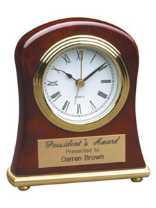 Rosewood Bell Shaped Clock