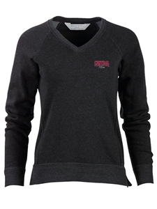 CWU Mom Charcoal VNeck Sweatshirt