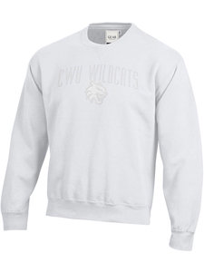 CWU Tonal White Crew Neck Sweatshirt