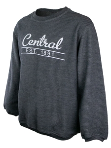 Central Graphite Corded Fleece Crew Neck Sweatshirt