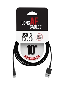 Long AF Cables 10ft - USB-C to USB-A