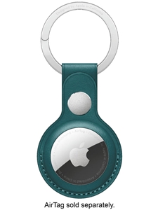 Apple - AirTag Leather Key Ring - Forest Green