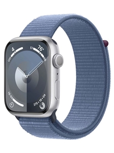 Apple Watch Series 9 GPS 45mm Aluminum Case with Winter Blue Sport Loop - Silver