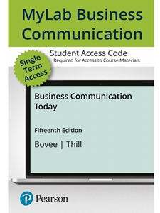 IA:ENG 311: BUSINESS COMMUNICATION TODAY W/MYLAB, 15E