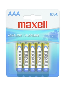 Maxell Alkaline Batteries - AAA 10Pk BP