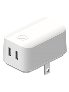 Scosche PowerVolt Dual-Port Power Delivery Wall Charger - White 35W USB-C