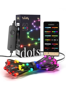 Twinkly DOTS Flexible LED String Lights - RGB 10Ft 60Ct Indoor-Black Wire