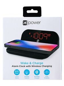 iHome Wireless Charging Digital Alarm Clock - Black