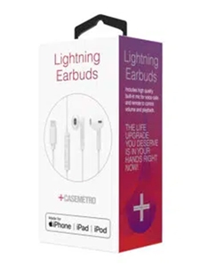 Boxed Lightning Earbuds MFi w/ Remote & Mic