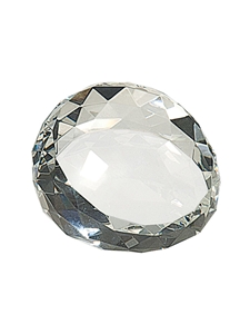 Round Crystal Facet Paperweight (Customizable)