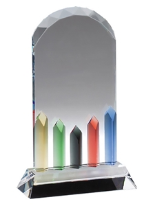 Crystal Dome Award with Color Crystal Detail